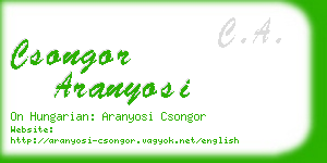 csongor aranyosi business card